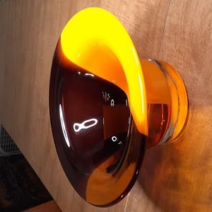 Vintage Mid Century Teleflora Tri-Color Glass Bowl/Dish